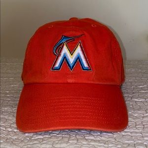 Miami Marlins Fish Logo Orange Baseball  Hat